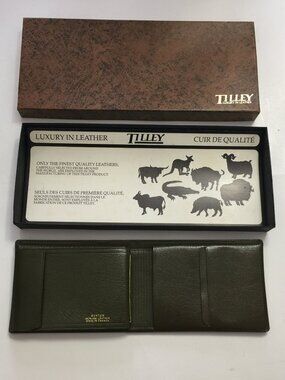 TILLEY BUXTON LEATHER WALLET-NEW IN BOX